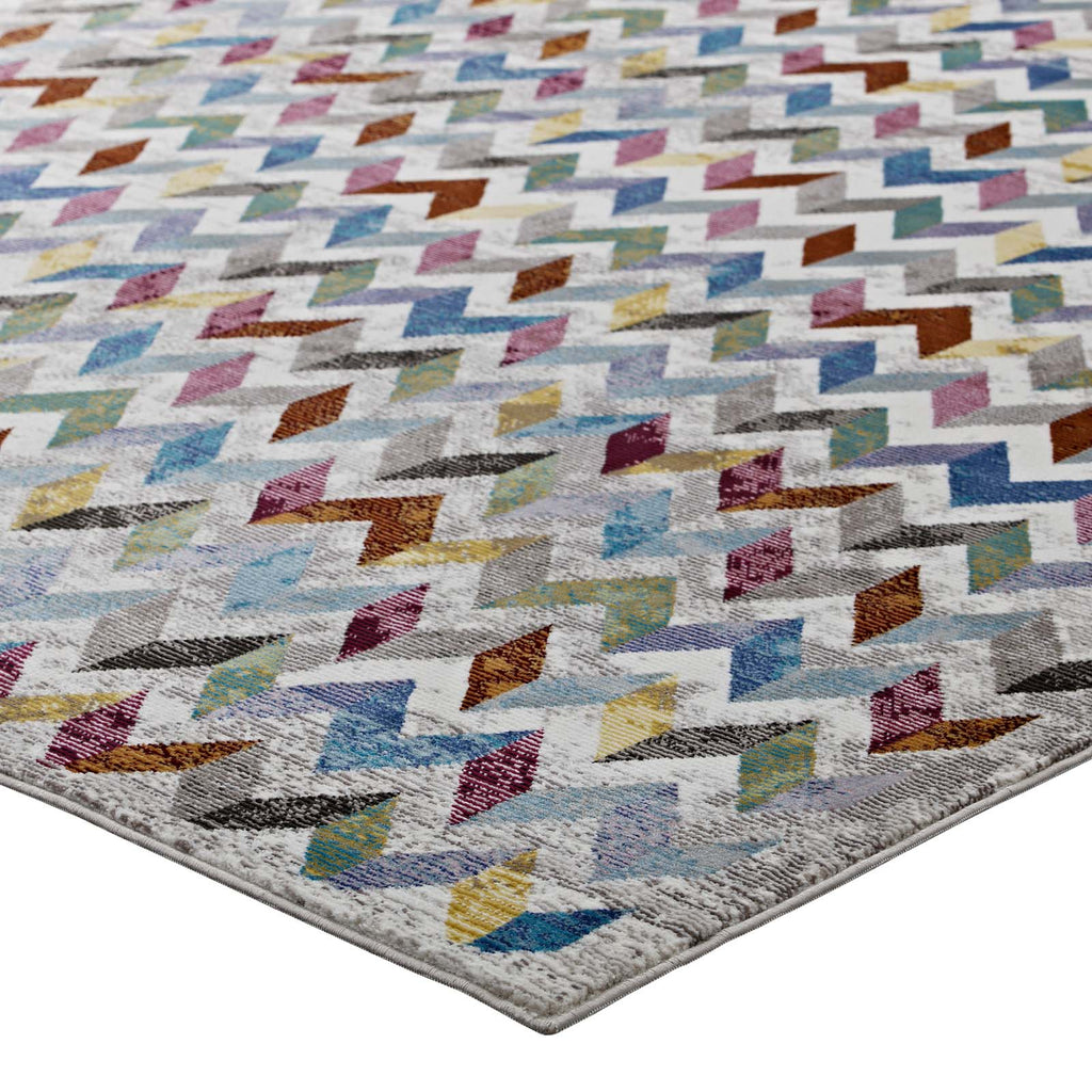Gemma Chevron Mosaic 4x6 Area Rug by Modway