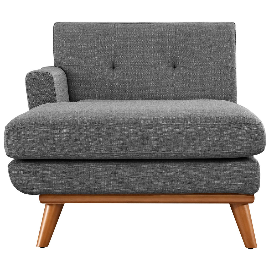 Engage Left-Facing Upholstered Fabric Chaise by Modway