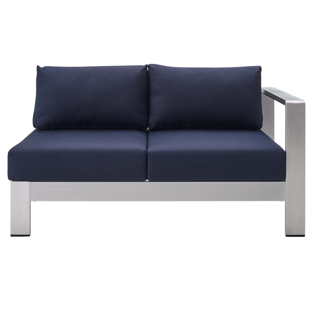Shore 7 Piece Sunbrella¨ Fabric Outdoor Patio Aluminum Sectional Sofa Set by Modway