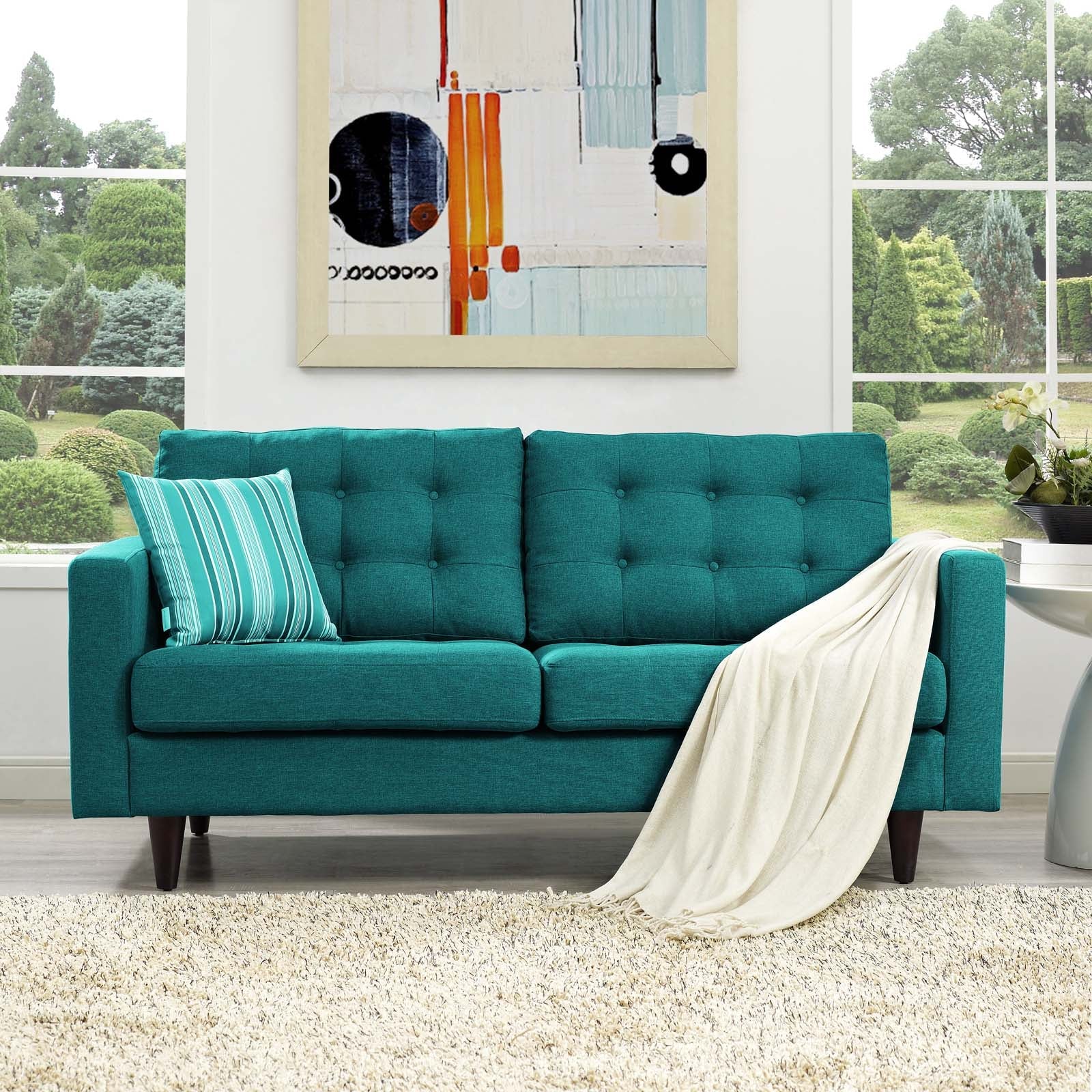 Empress Upholstered Fabric Loveseat by Modway