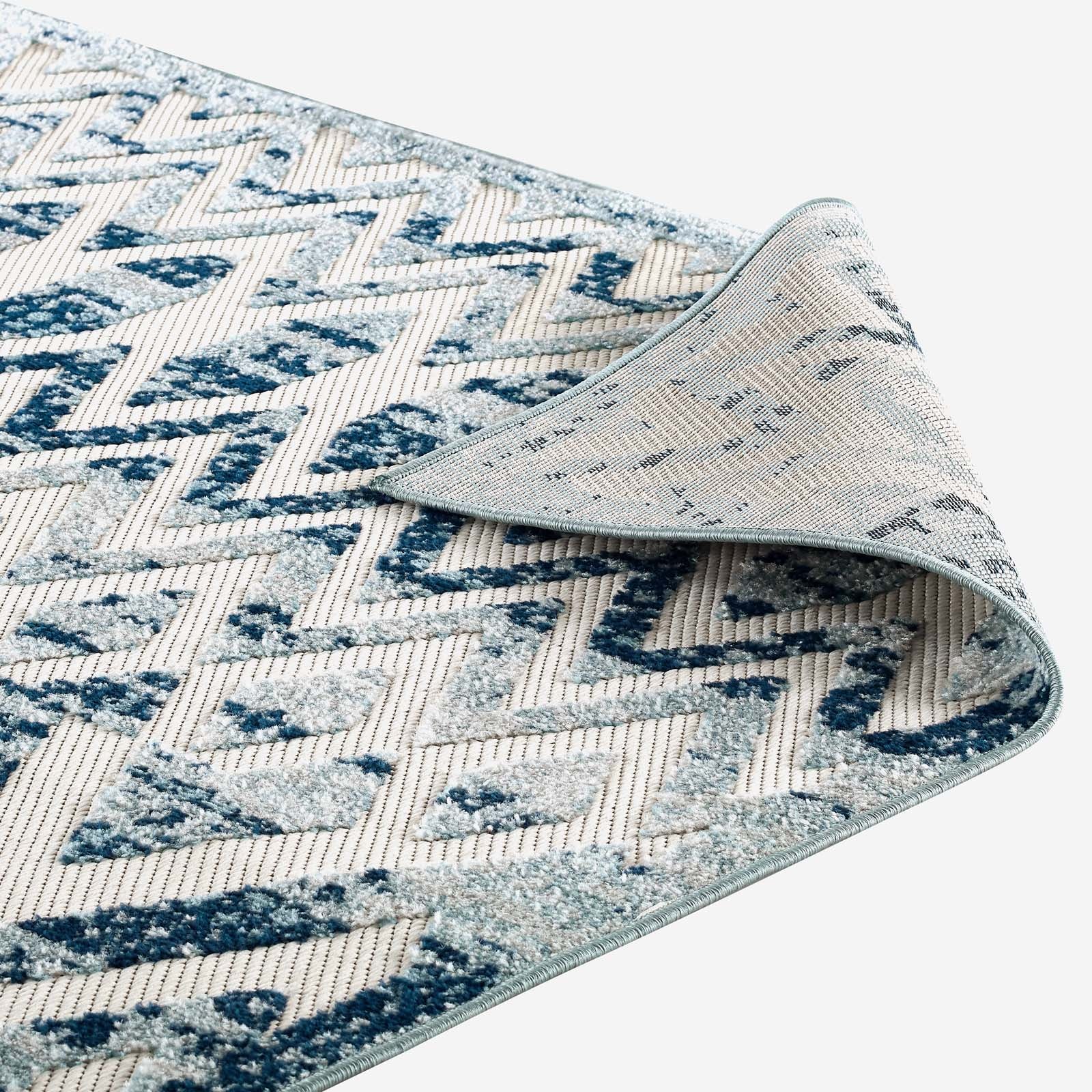 Reflect Tamako Diamond and Chevron Moroccan Trellis 8x10 Indoor / Outdoor Area Rug by Modway