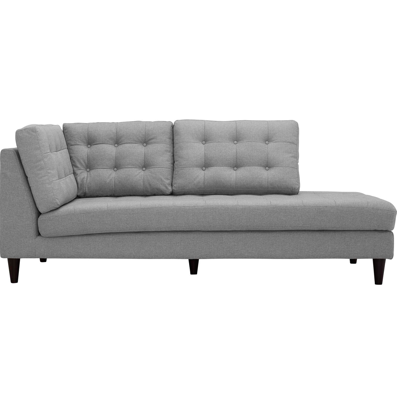 Empress Upholstered Fabric Right Facing Bumper by Modway