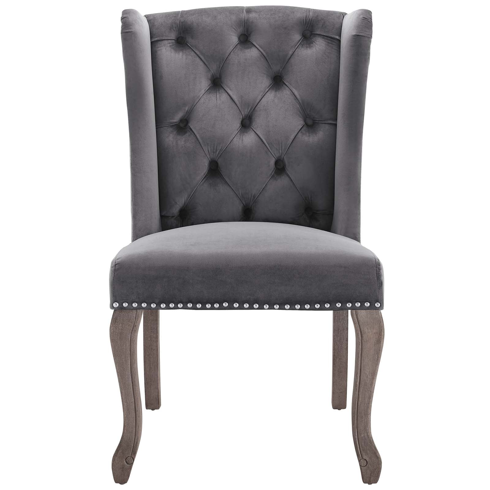 Apprise Performance Velvet Side Chair Set of 2 by Modway