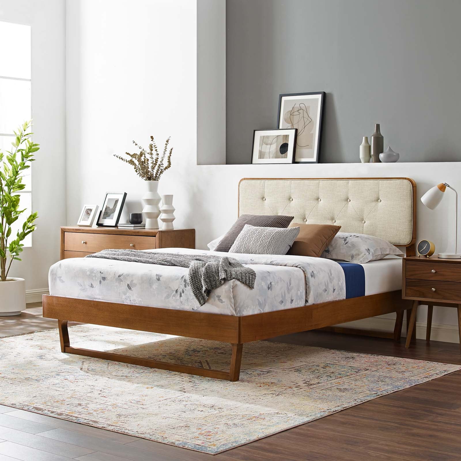Bridgette Wood Full Platform Bed With Angular Frame by Modway