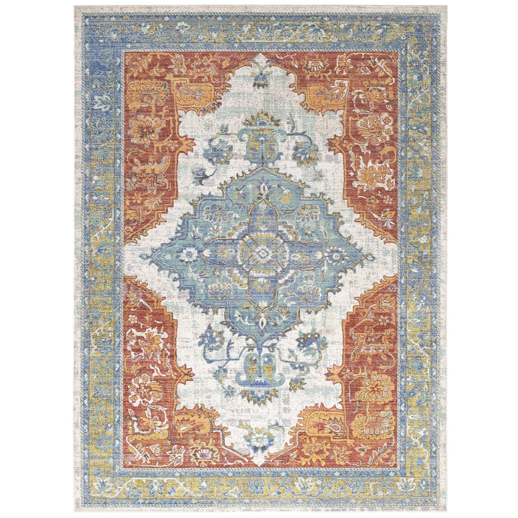 Citlali Distressed Southwestern Aztec 5x8 Area Rug by Modway