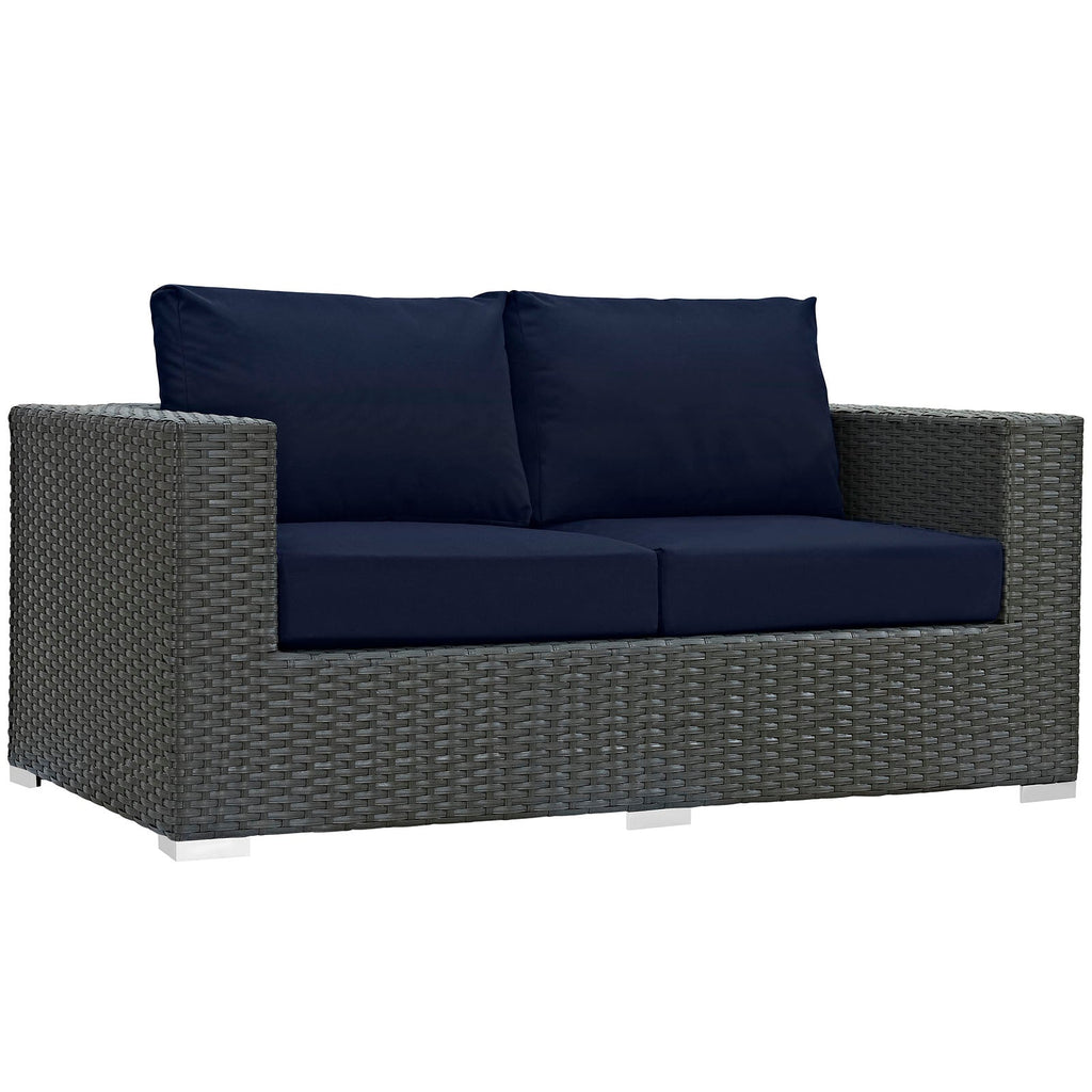 Sojourn 5 Piece Outdoor Patio Sunbrella¨ Sectional Set by Modway