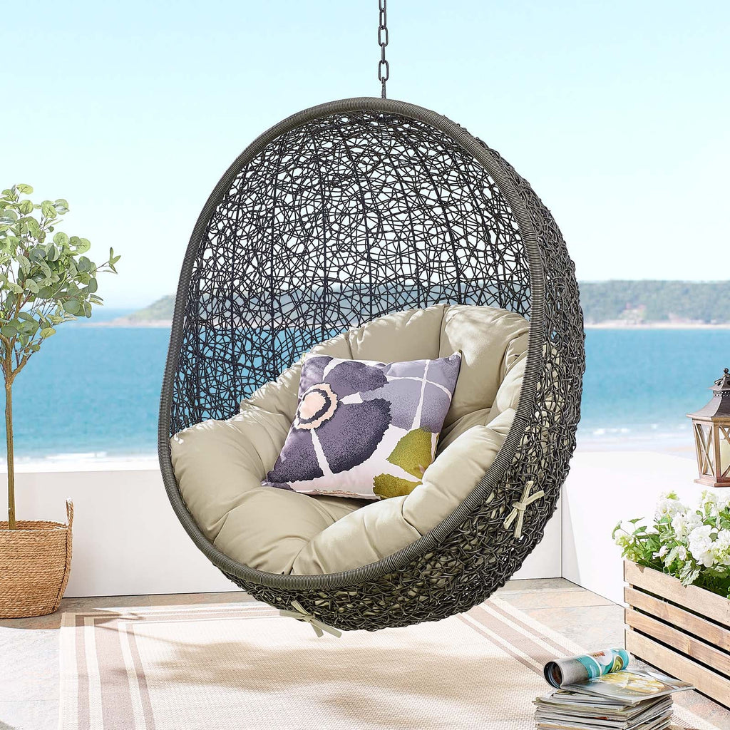 Hide Outdoor Patio Sunbrella¨ Swing Chair With Stand by Modway
