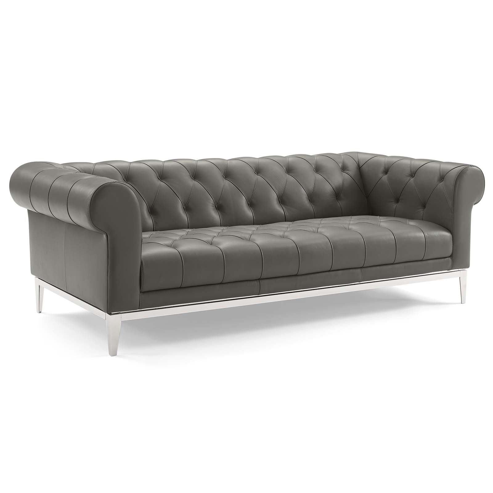 Idyll Tufted Upholstered Leather Sofa and Loveseat Set by Modway