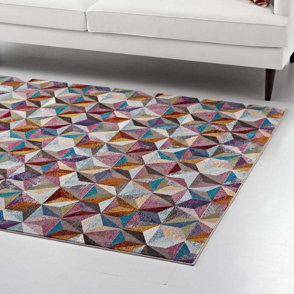 Arisa Geometric Hexagon Mosaic 8x10 Area Rug by Modway