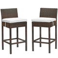 Conduit Outdoor Patio Wicker Rattan Bar Stool Set of 2 by Modway