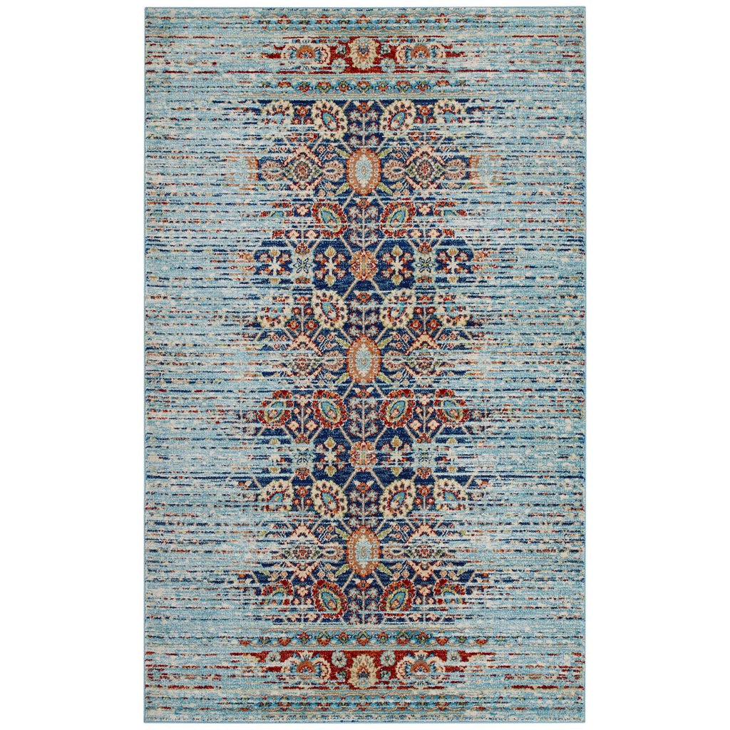 Naria Distressed Vintage Medallion 5x8 Area Rug by Modway