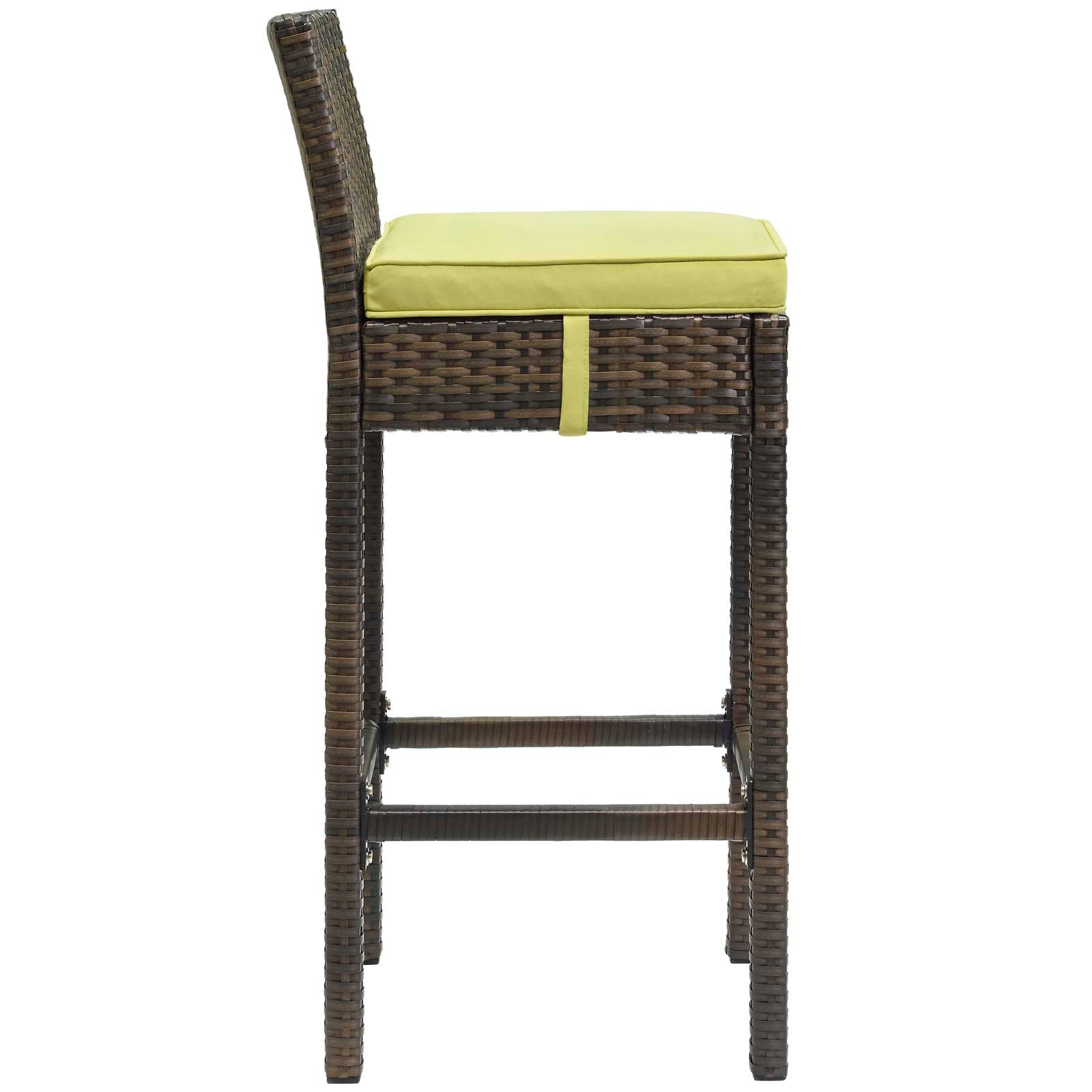 Conduit Outdoor Patio Wicker Rattan Bar Stool Set of 4 by Modway