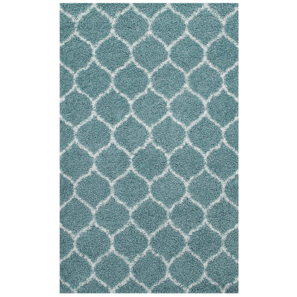 Solvea Moroccan Trellis 5x8 Shag Area Rug by Modway
