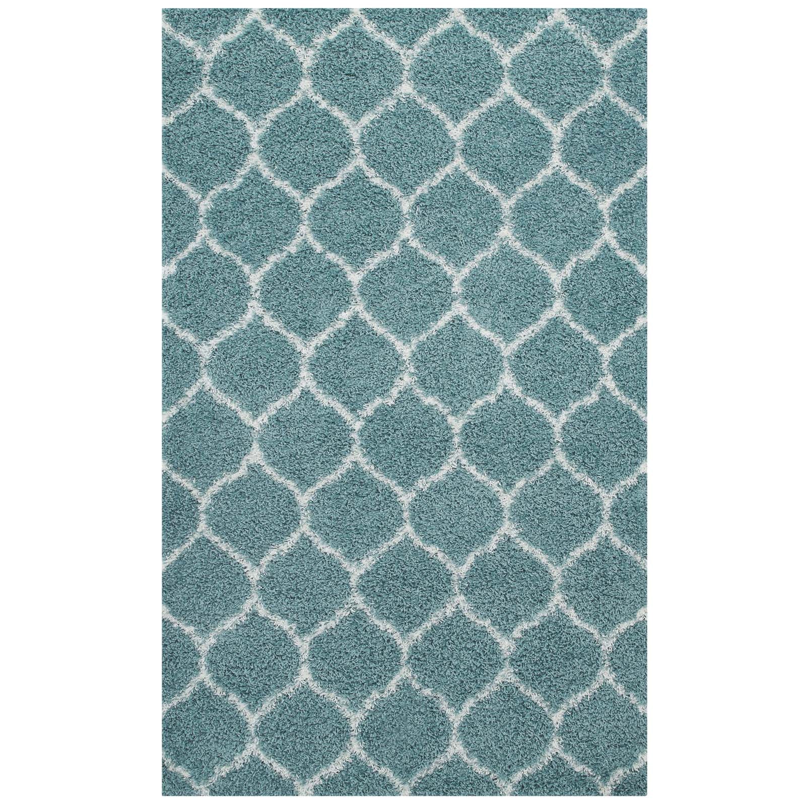 Solvea Moroccan Trellis 5x8 Shag Area Rug by Modway