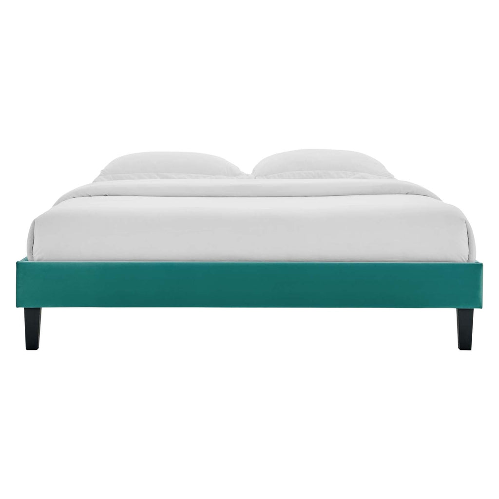 Reign Performance Velvet King Platform Bed Frame by Modway