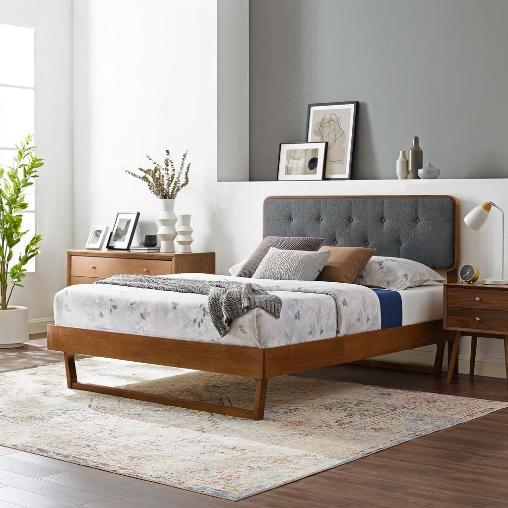 Bridgette Wood Twin Platform Bed With Angular Frame by Modway