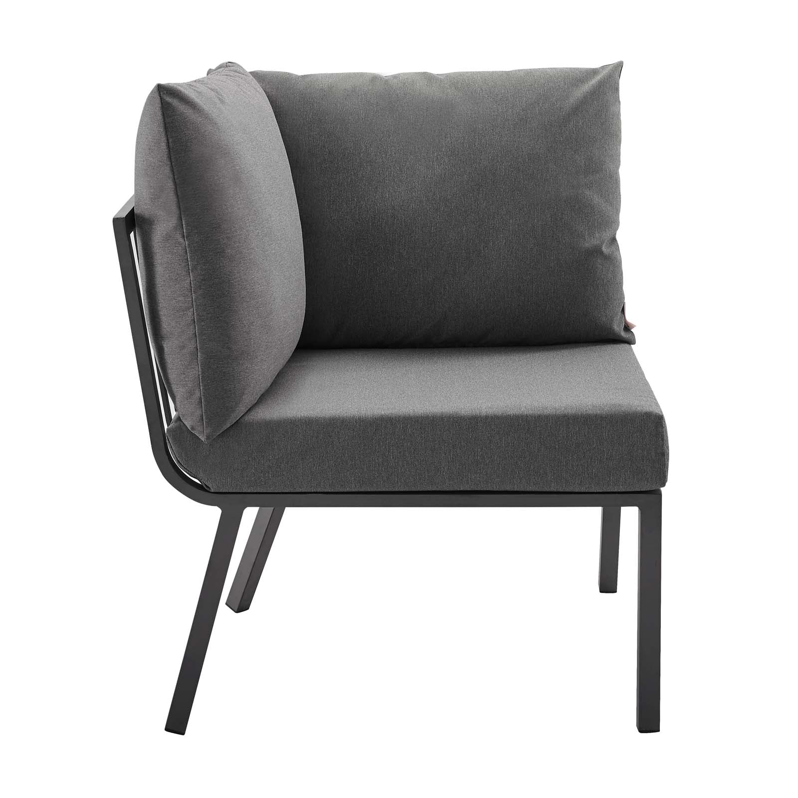 Riverside Outdoor Patio Aluminum Corner Chair by Modway