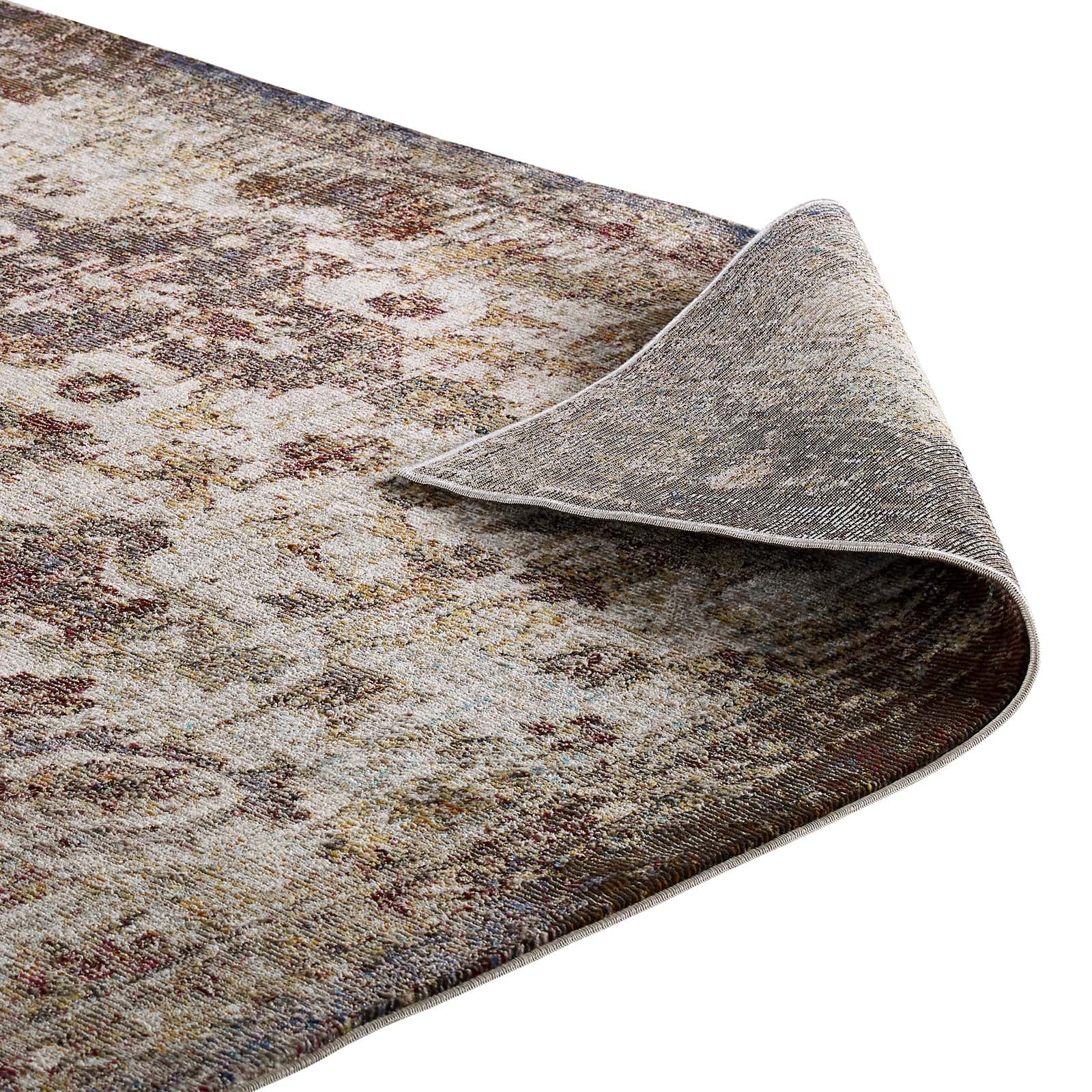 Success Kaede Distressed Vintage Floral Moroccan Trellis 8x10 Area Rug by Modway