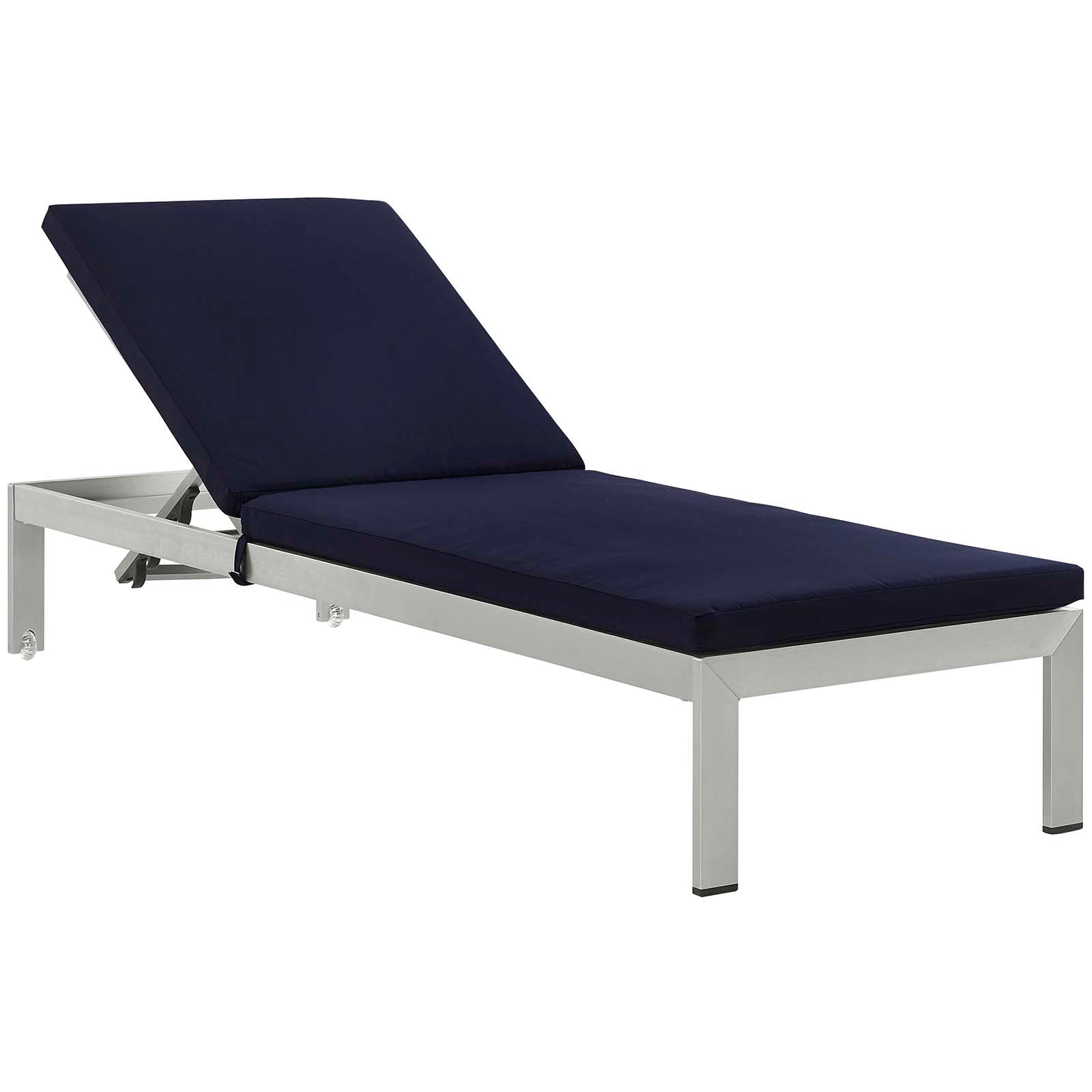 Shore Outdoor Patio Aluminum Chaise with Cushions Set of 4 by Modway