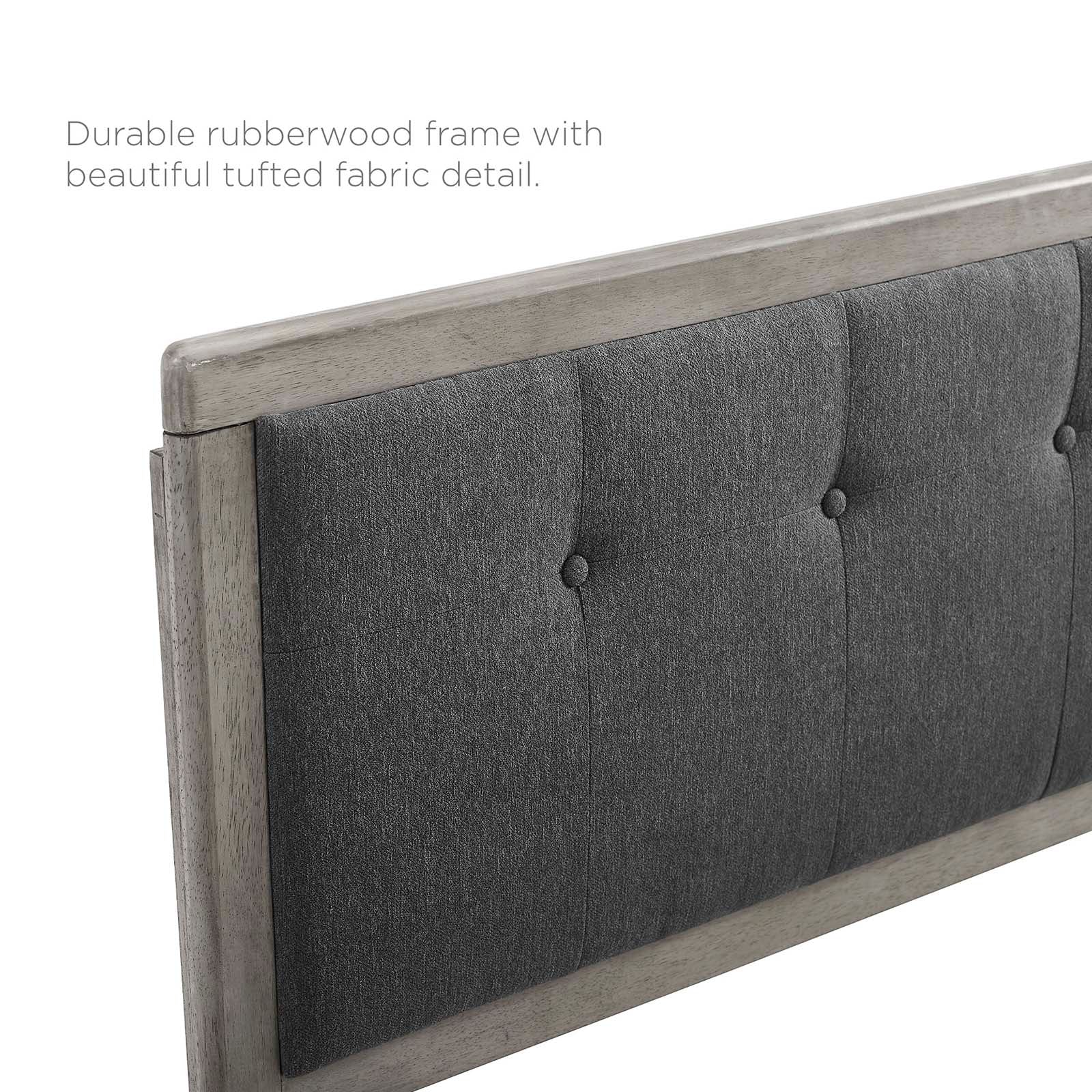 Willow Wood King Platform Bed With Angular Frame by Modway