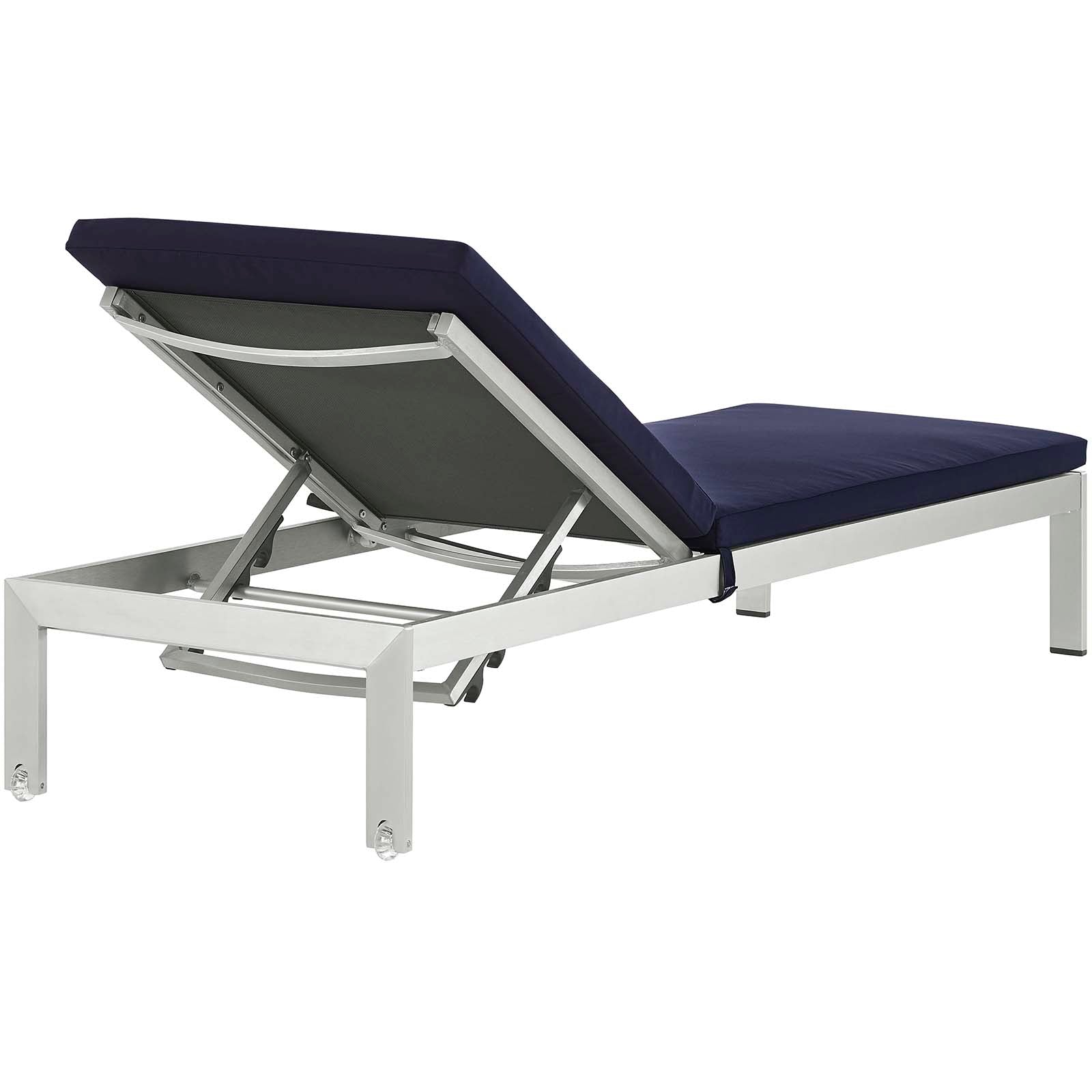 Shore Outdoor Patio Aluminum Chaise with Cushions Set of 4 by Modway