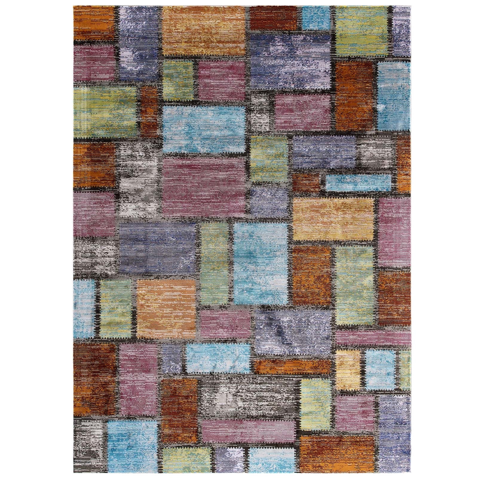 Success Nyssa Abstract Geometric Mosaic 4x6 Area Rug by Modway