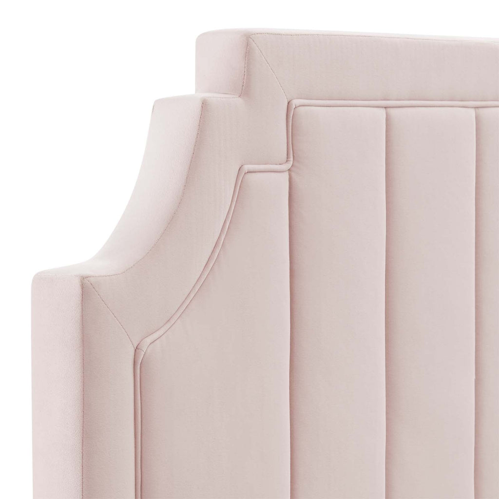 Alyona Channel Tufted Performance Velvet Twin Headboard by Modway