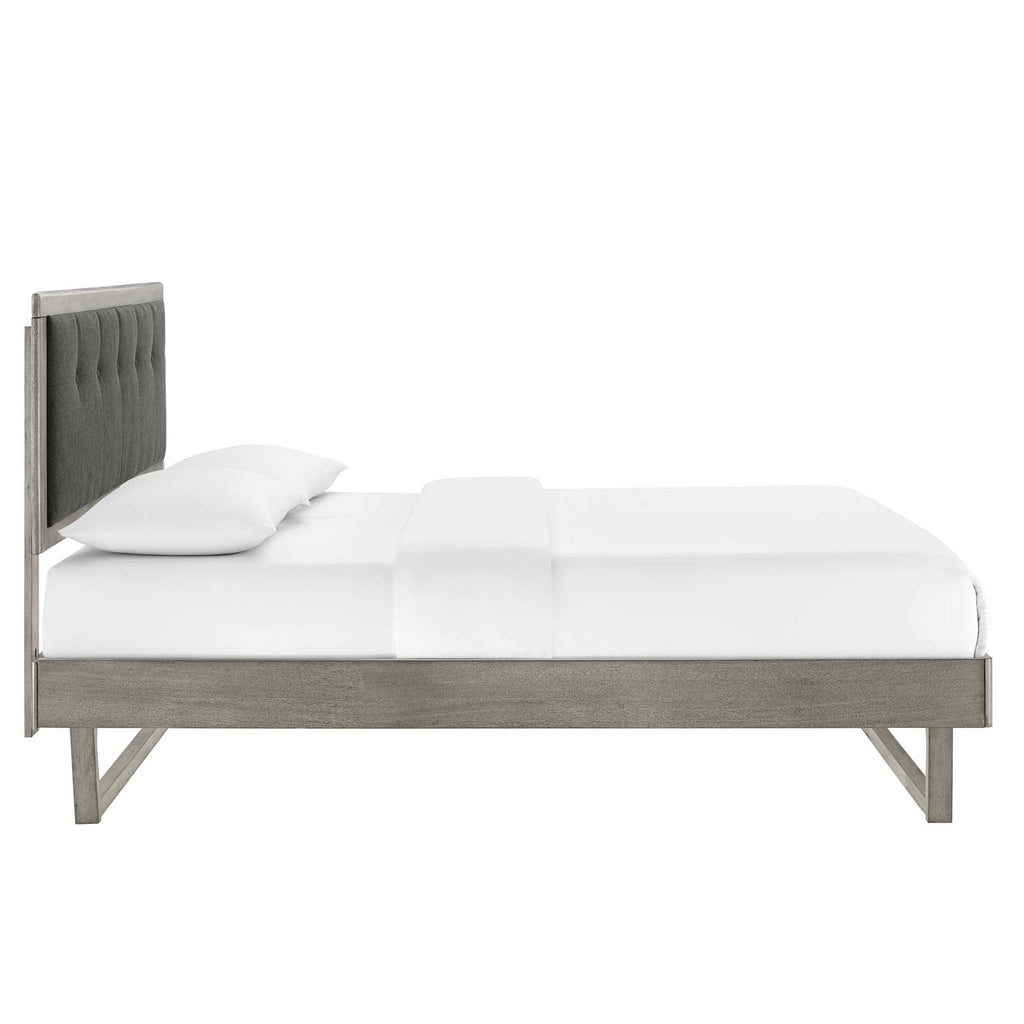 Willow Wood King Platform Bed With Angular Frame by Modway