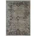 Enye Distressed Vintage Floral Lattice 8x10 Area Rug by Modway