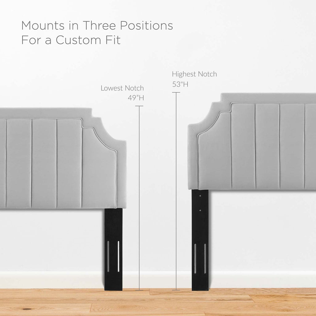 Alyona Channel Tufted Performance Velvet Twin Headboard by Modway
