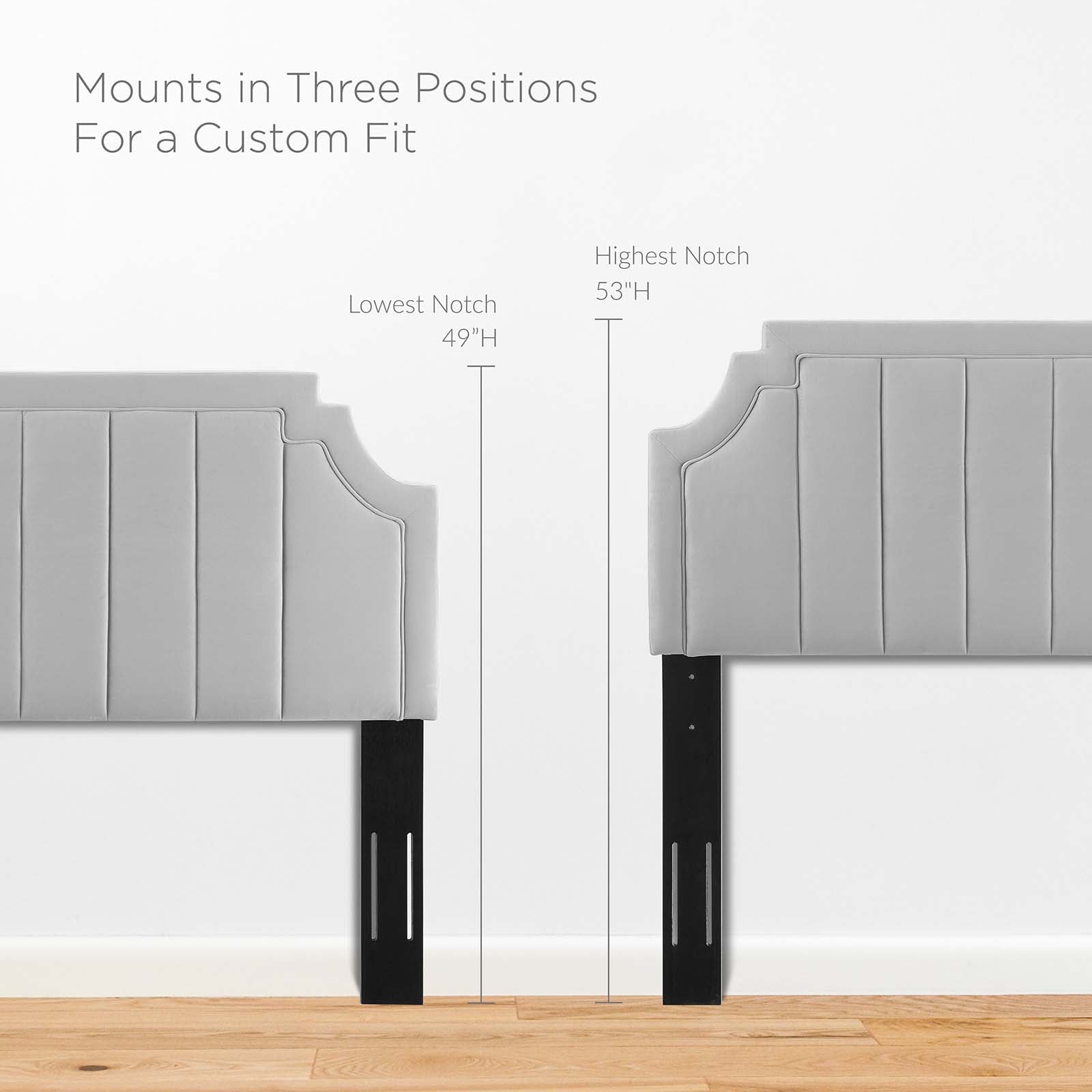 Alyona Channel Tufted Performance Velvet Twin Headboard by Modway