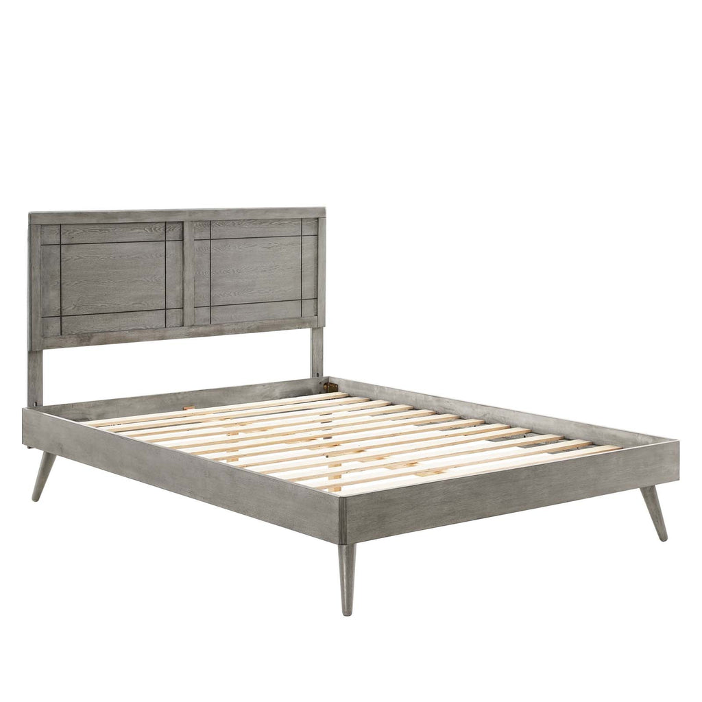Marlee Wood King Platform Bed With Splayed Legs by Modway