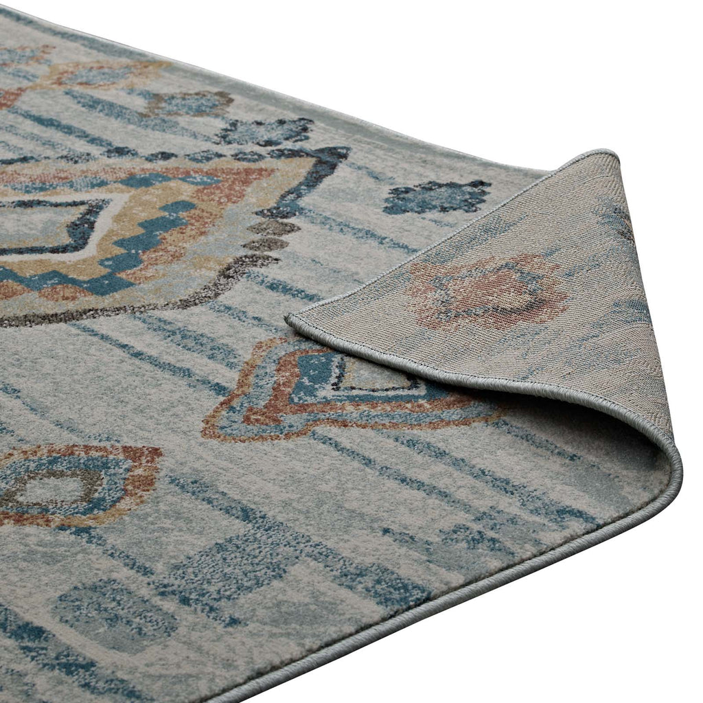 Jenica Distressed Moroccan Tribal Abstract Diamond 5x8 Area Rug by Modway