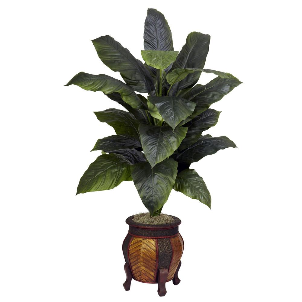 Giant Spathyfillum w/Decorative Vase Silk Plant