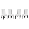 Baron Vinyl Dining Chair Set of 4 by Modway