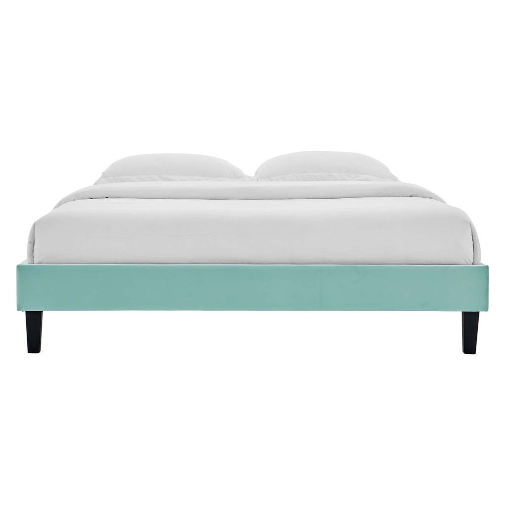 Reign Performance Velvet Full Platform Bed Frame by Modway