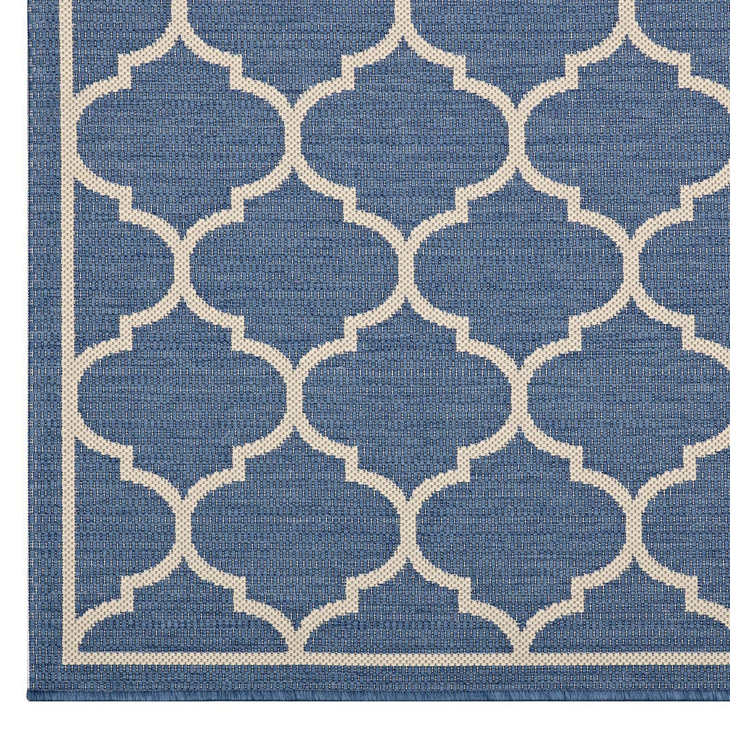 Avena Moroccan Quatrefoil Trellis Indoor and Outdoor 5x8 Area Rug by Modway