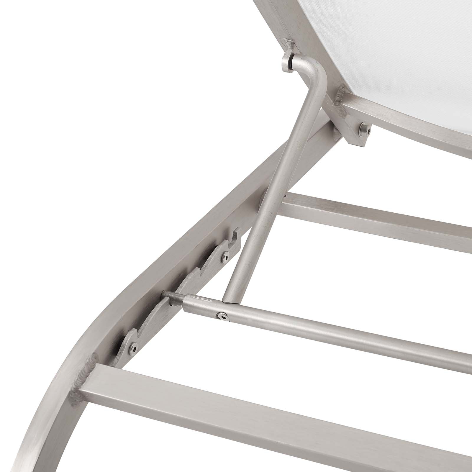 Savannah Mesh Chaise Outdoor Patio Aluminum Lounge Chair by Modway