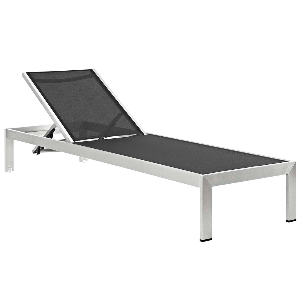 Shore Outdoor Patio Aluminum Chaise with Cushions Set of 4 by Modway
