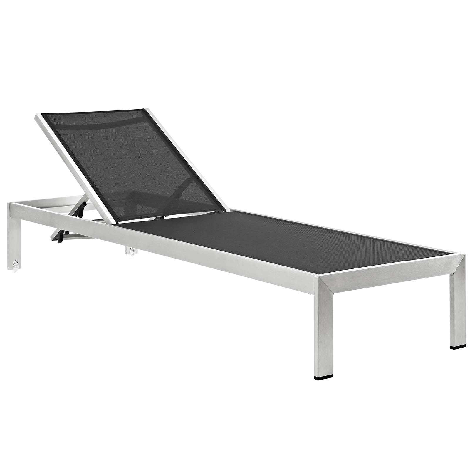 Shore Outdoor Patio Aluminum Chaise with Cushions Set of 4 by Modway