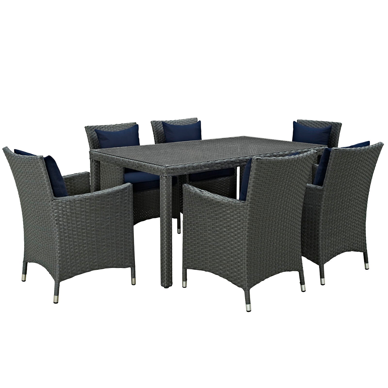 Sojourn 7 Piece Outdoor Patio Sunbrella¨ Dining Set by Modway