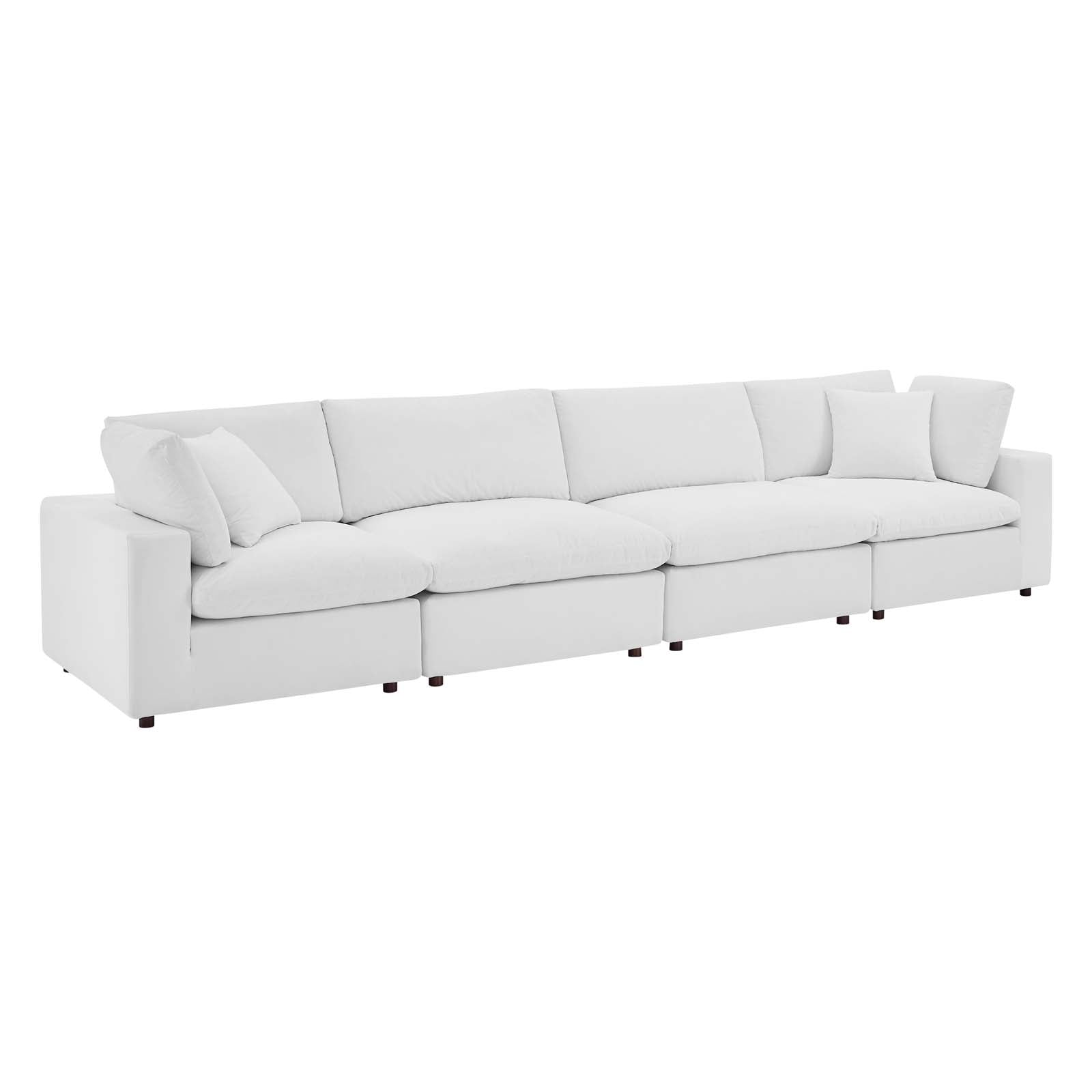 Commix Down Filled Overstuffed Performance Velvet 4-Seater Sofa by Modway