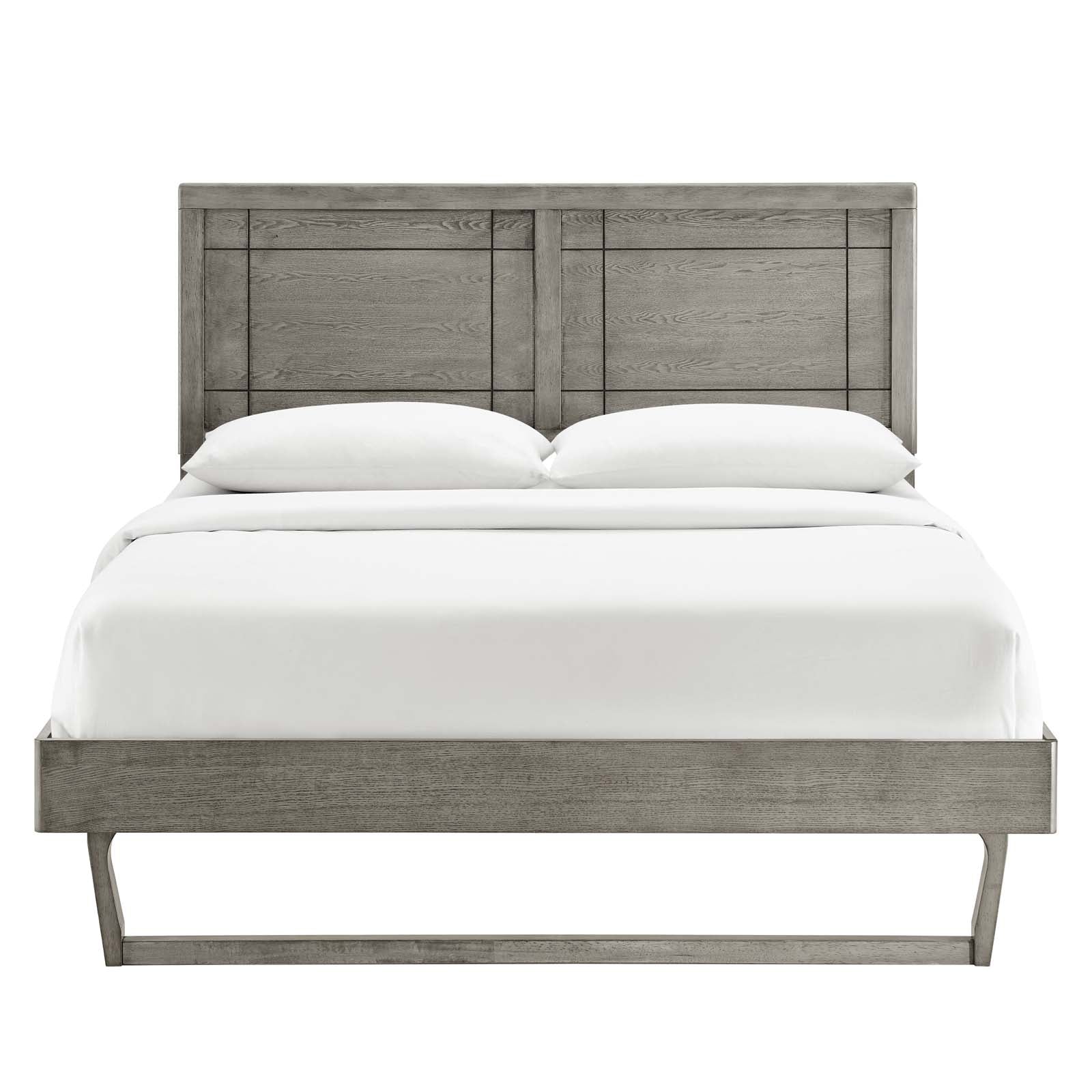 Marlee Wood King Platform Bed With Angular Frame by Modway