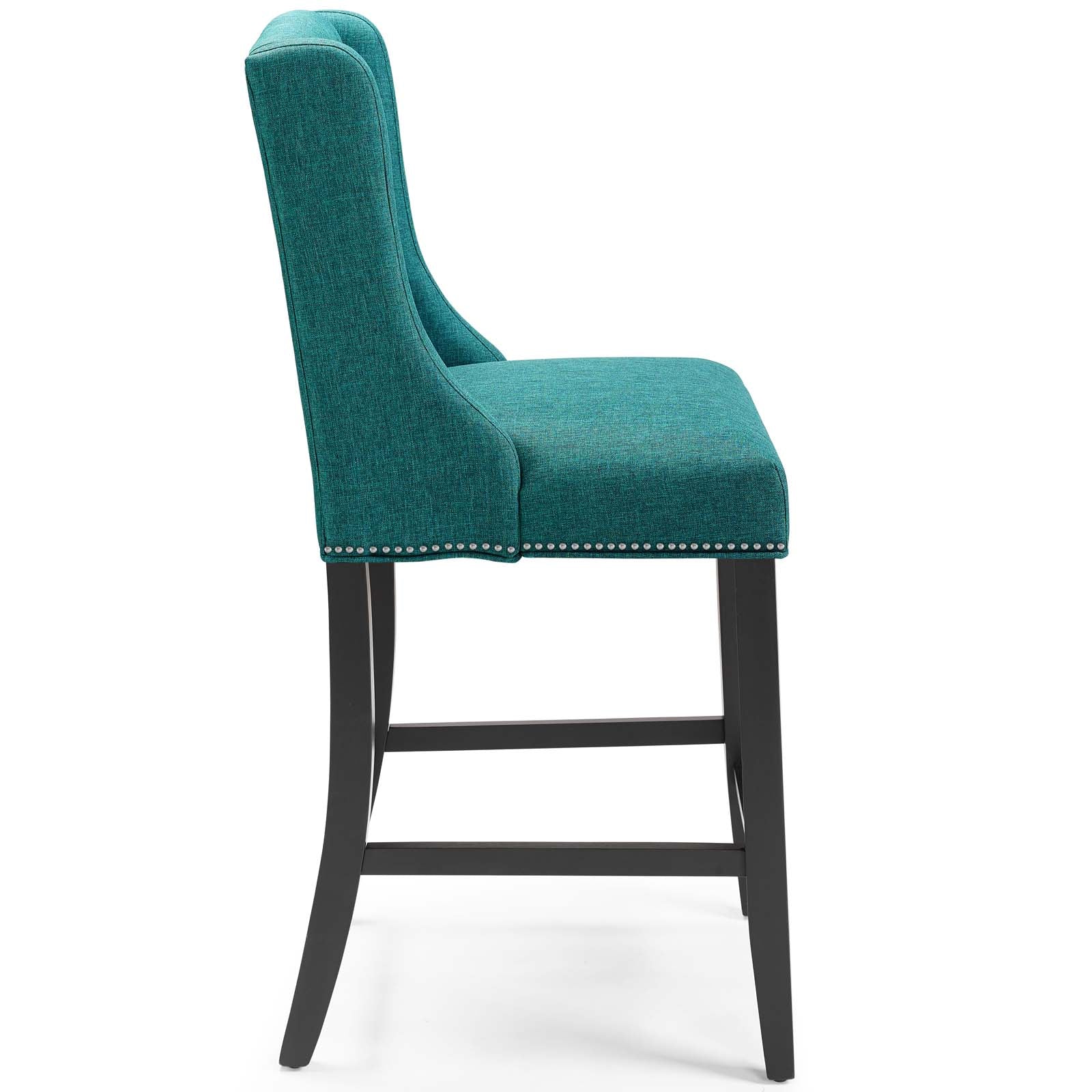 Baron Upholstered Fabric Counter Stool Set of 2 by Modway