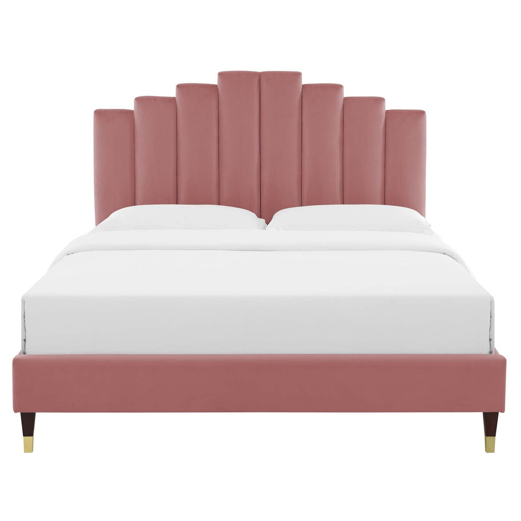 Elise Performance Velvet Twin Platform Bed by Modway