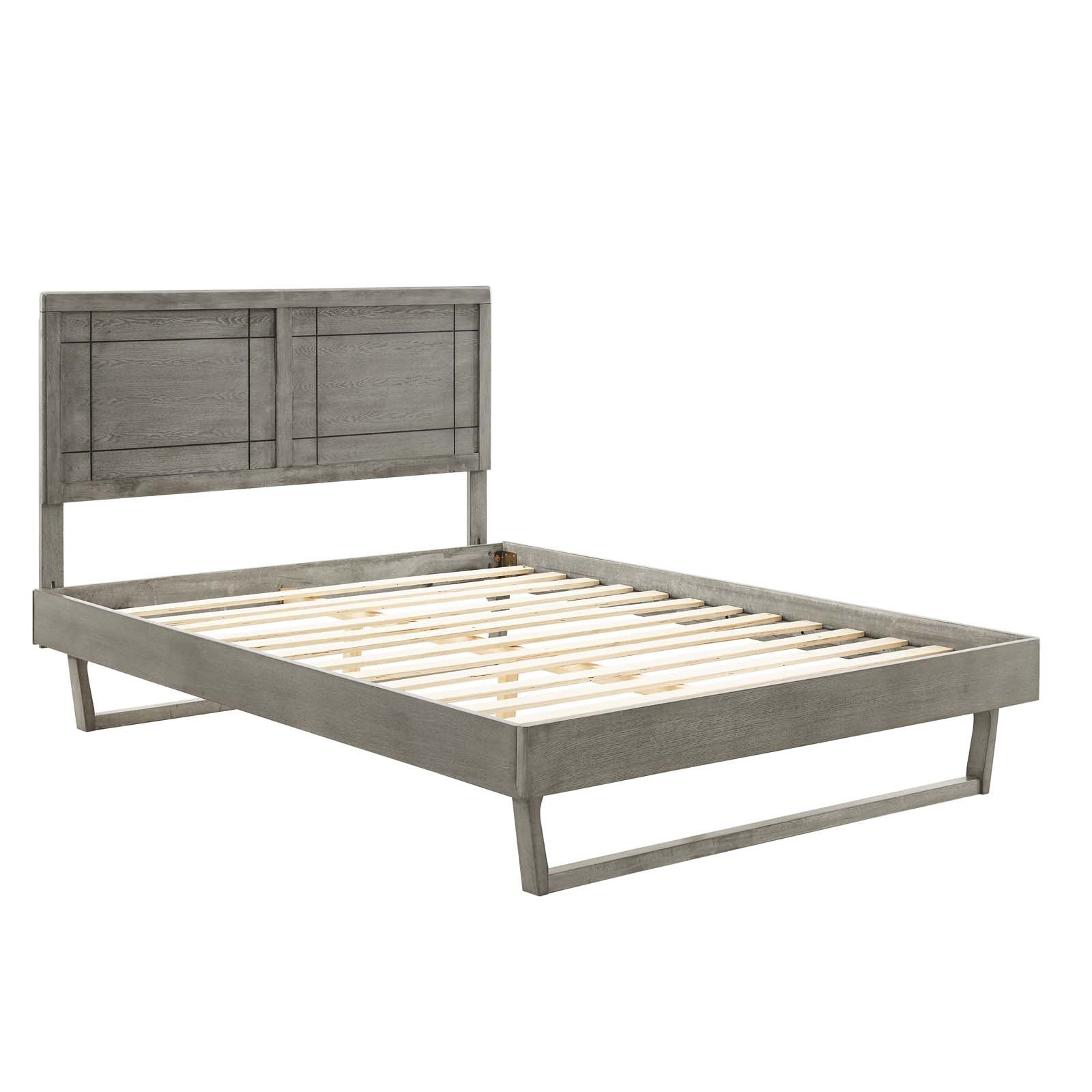 Marlee Wood Twin Platform Bed With Angular Frame by Modway