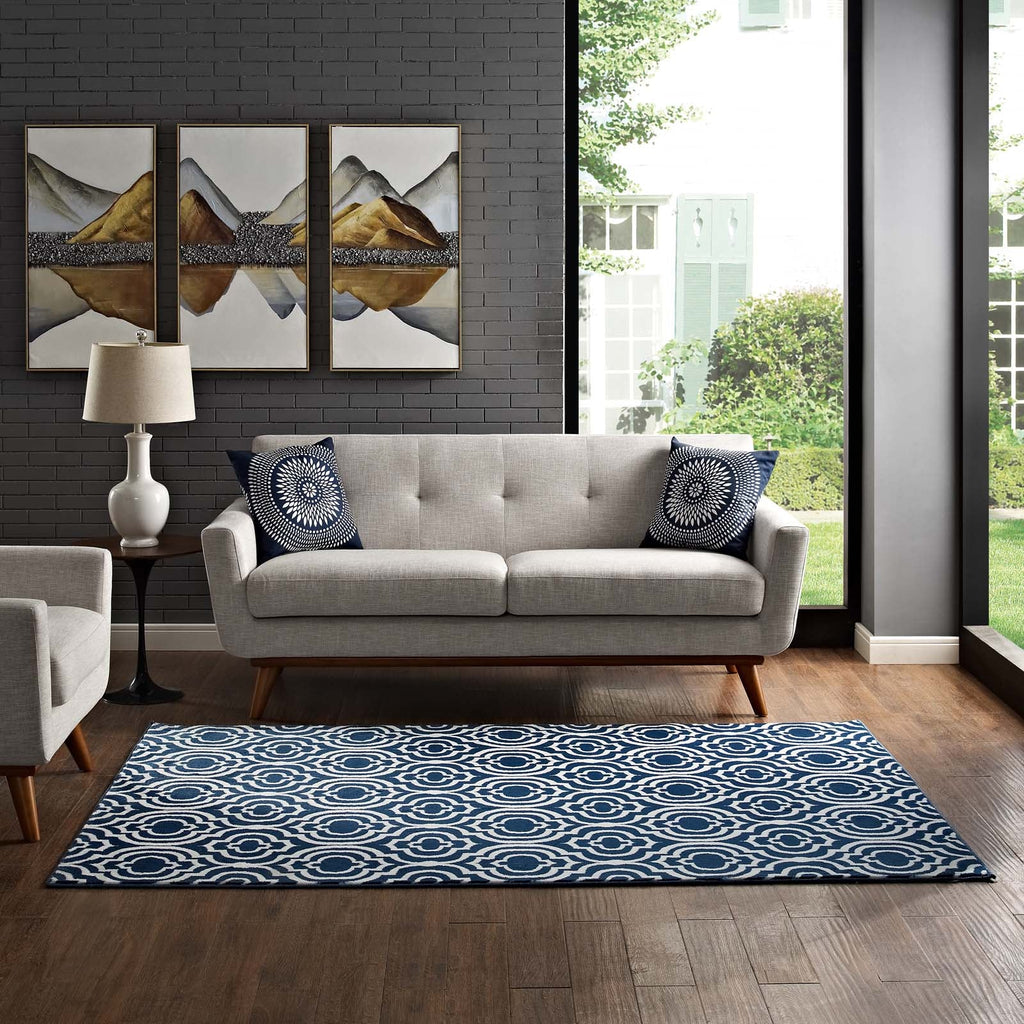 Frame Transitional Moroccan Trellis 5x8 Area Rug by Modway