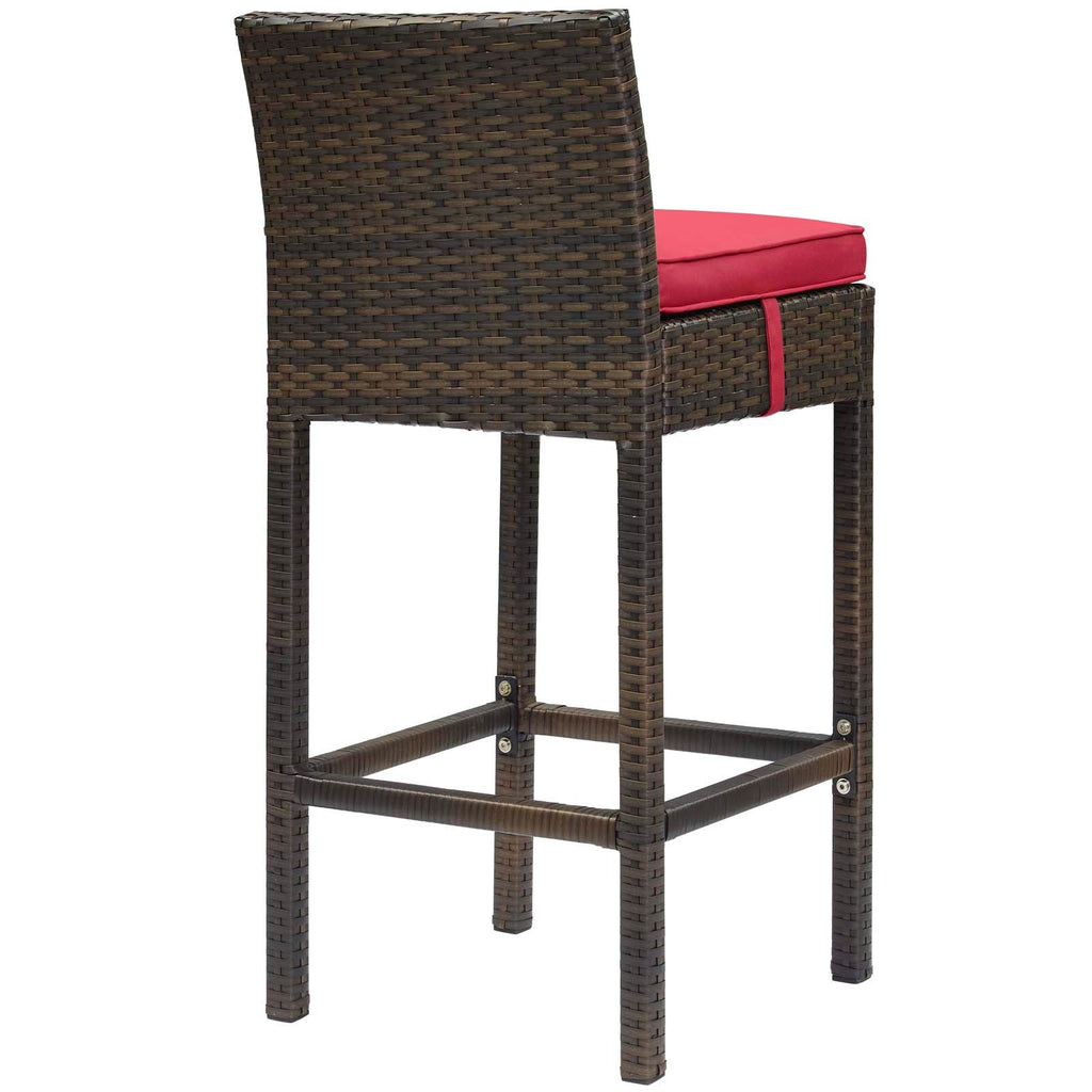 Conduit Outdoor Patio Wicker Rattan Bar Stool Set of 2 by Modway