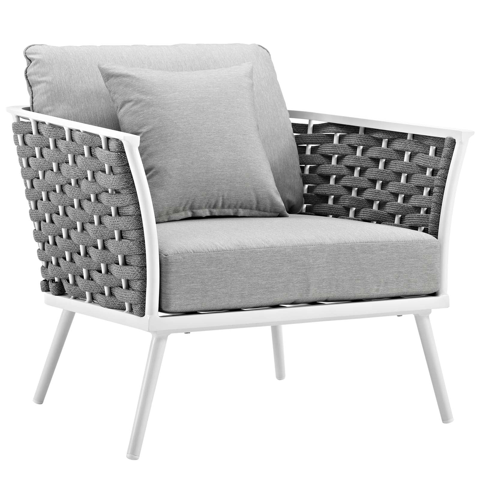 Stance 6 Piece Outdoor Patio Aluminum Sectional Sofa Set by Modway
