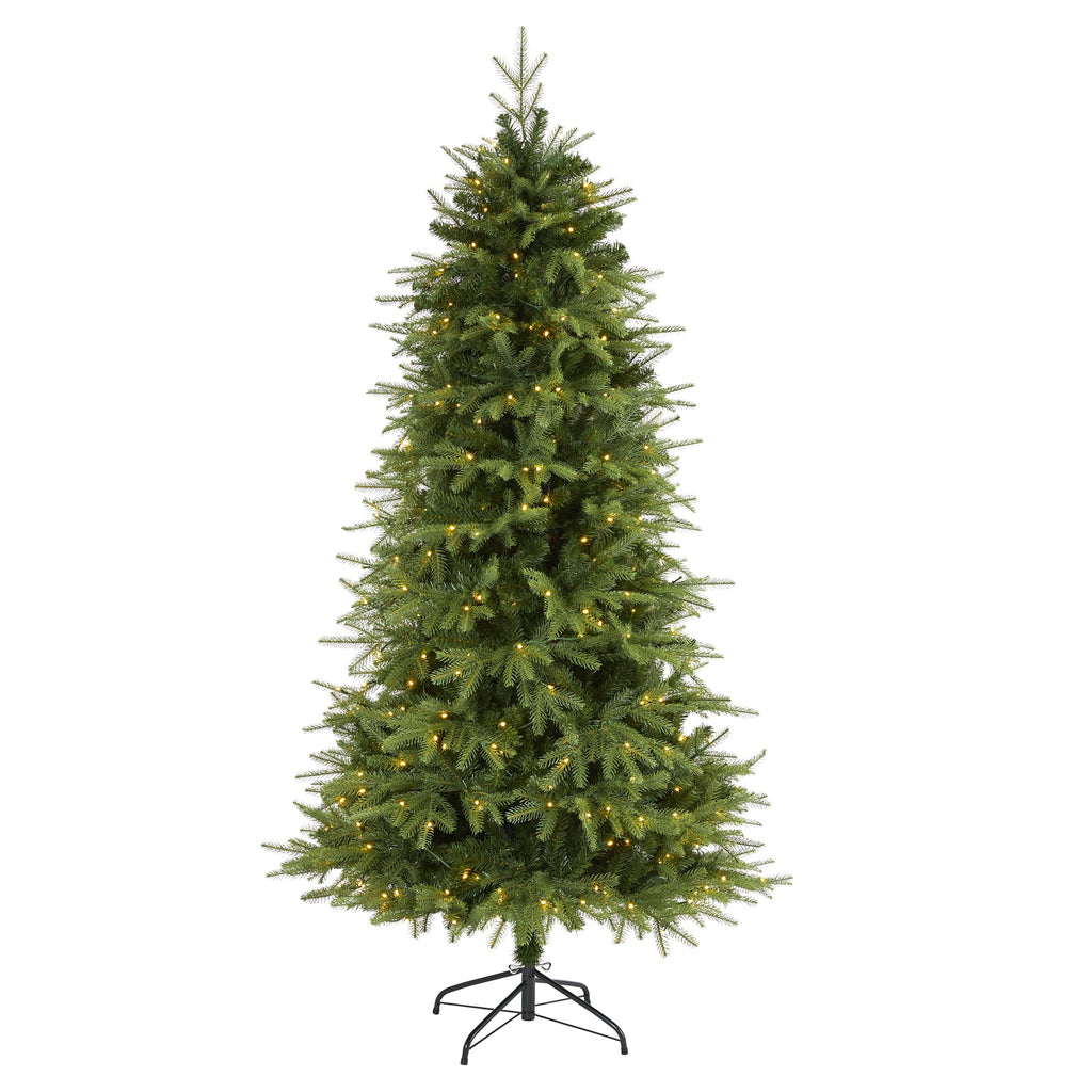 6' Vancouver Fir 'Natural Look' Artificial Christmas Tree w/ 350 Clear LED Light